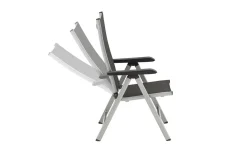 Hot Cubic/Basic Plus Garten-Essgruppe, silber/anthrazit, Alu/Textilene, Tisch 160 x 90 cm, 4 Klappstühle Garten-Essgruppen