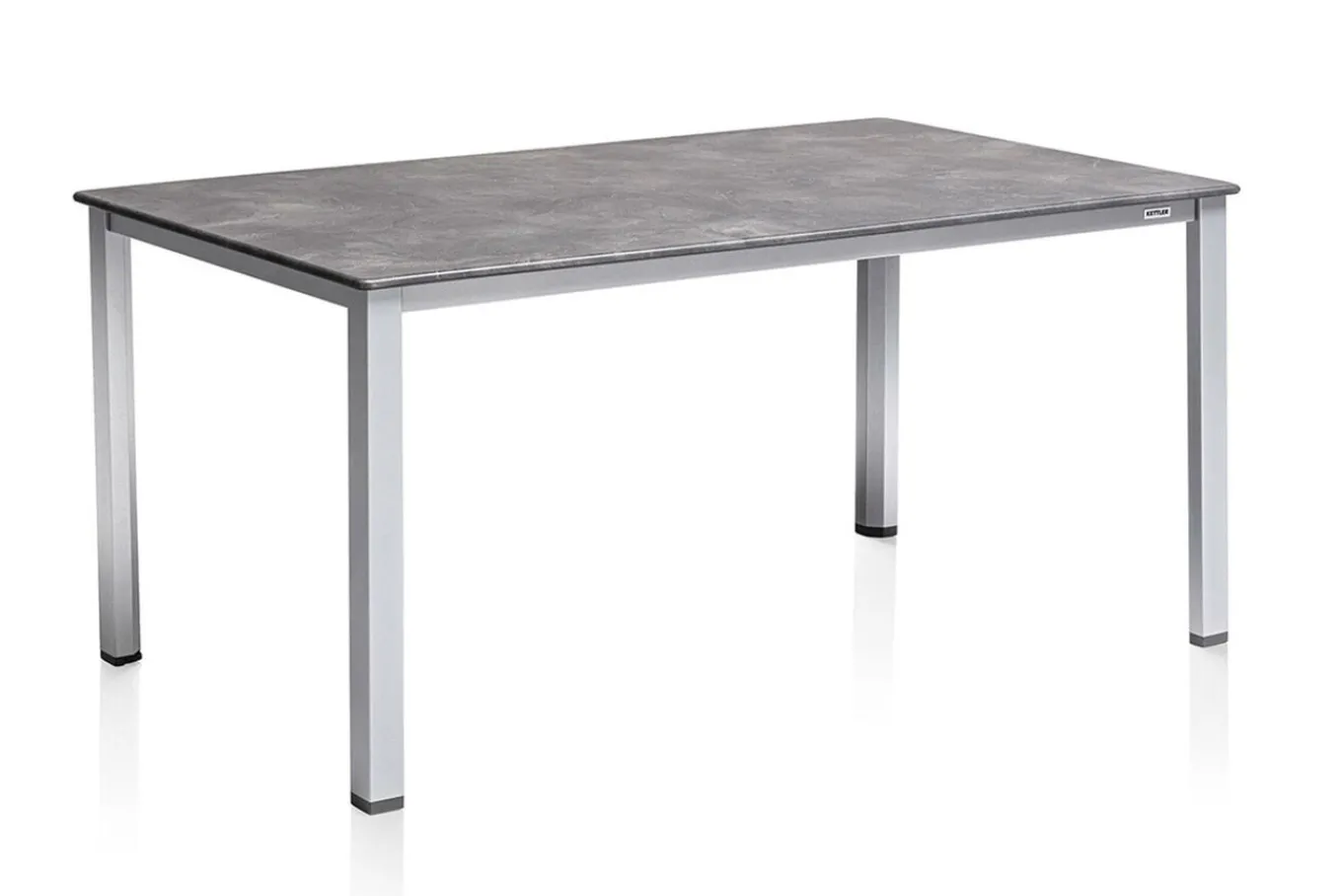 Sale Cubic/Basic Plus Garten-Essgruppe, silber/anthrazit, Alu/Textilene, Tisch 160 x 90 cm, 4 Stapelsessel, 2 Klappstühle Garten-Essgruppen