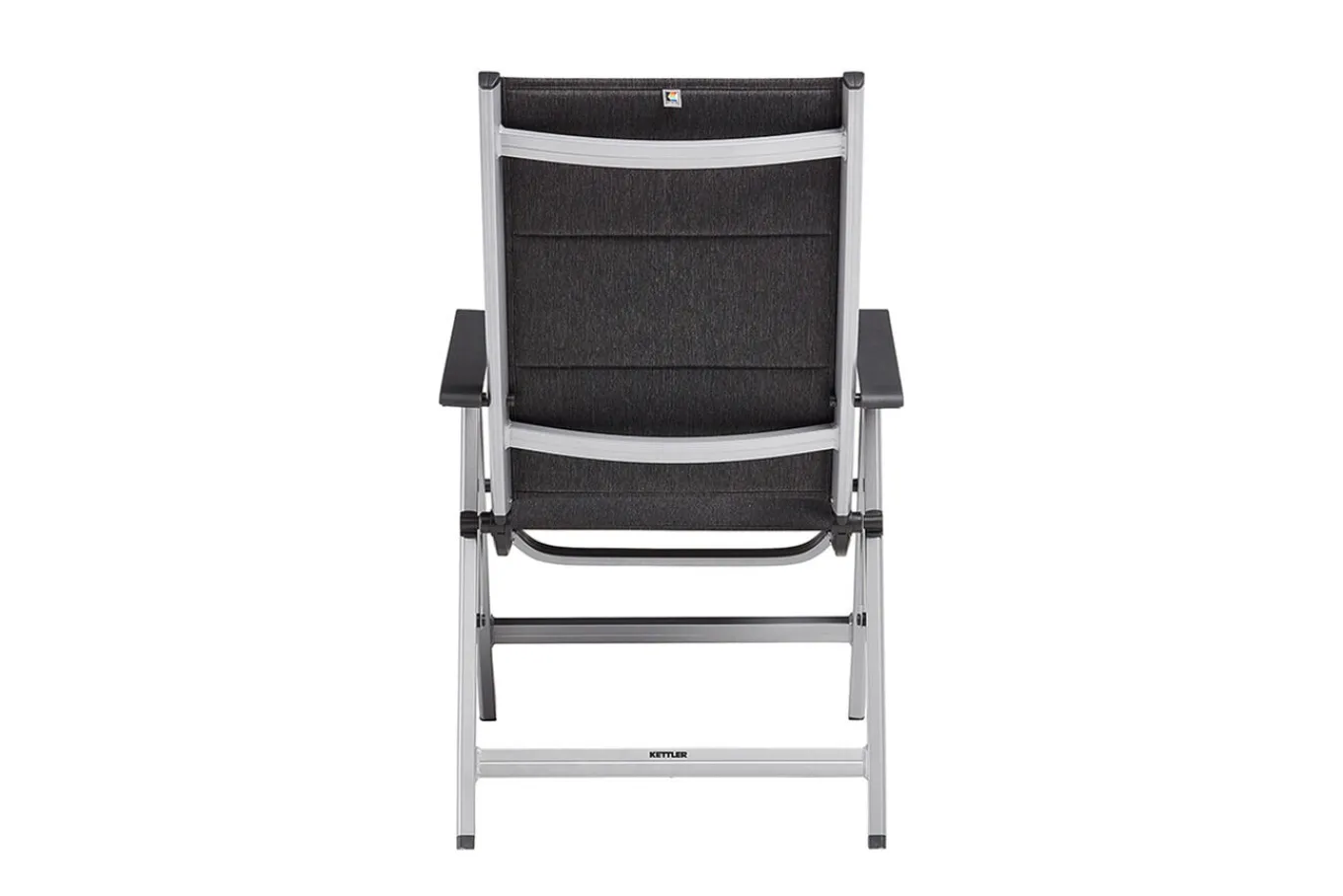 Hot Cubic/ Basic Plus Padded Garten-Essgruppe, silber/anthrazit, Alu/Textilene, Tisch 160x90 cm, 4 Stapelsessel, 2 Klappstühle, gepolstert Aluminium-Gartenmöbel