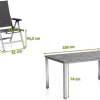 Sale Cubic/ Basic Plus Padded Garten-Essgruppe, silber/anthrazit, Alu/Textilene, Tisch 160 x 90 cm, 4 Klappstühle Garten-Essgruppen