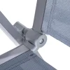 New Cubic Garten-Essgruppe, silber/anthrazit/grau, Alu/Textilene, Tisch 160 x 90 cm, 4 Klappstühle Garten-Essgruppen