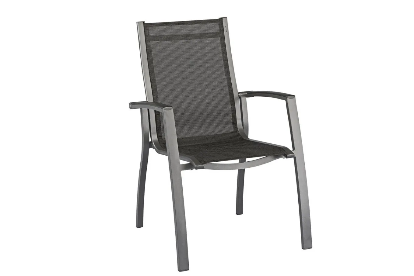 Outlet Esstischgruppe, anthrazit/anthrazit, Kettalux-Plus Dining-Tisch 160x95cm, 6 Stapelsessel Altura Garten-Essgruppen|Aluminium-Gartenmöbel