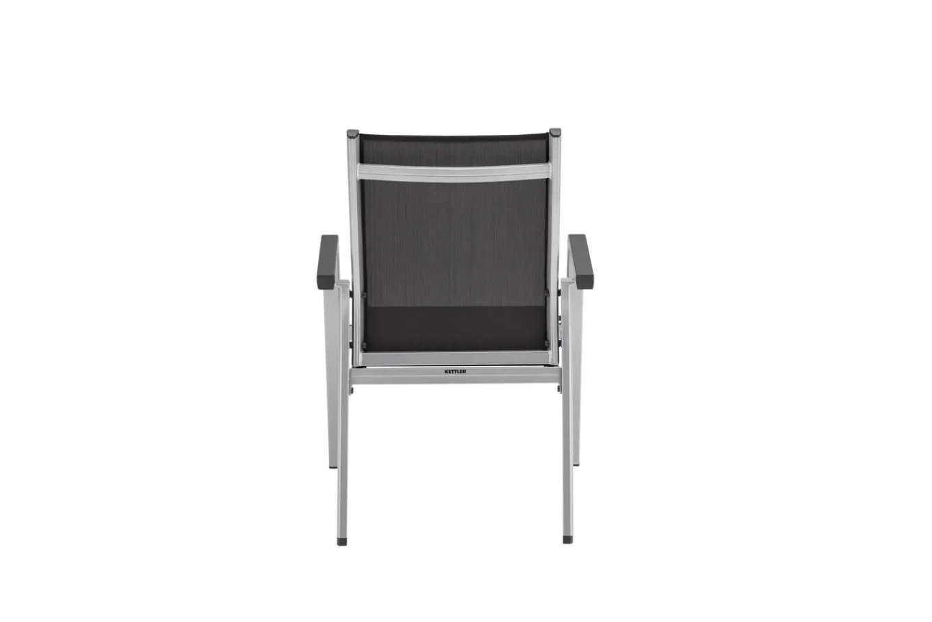 Clearance Esstischgruppe, silber/anthrazit, Kettalux-Plus Dining-Tisch 160x95cm, 6 Stapelsessel BasicPlus Garten-Essgruppen|Aluminium-Gartenmöbel