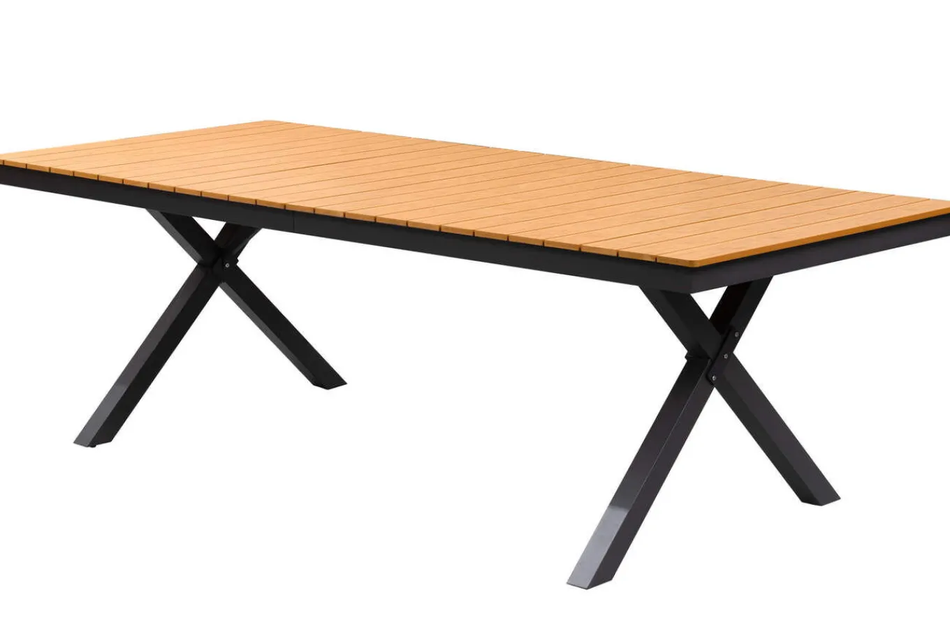 Best Exklusivmodell BasicPlus Pro, Garten-Essgruppe mit LED-Beleuchtung, anthrazit/natur, Alu/Holzimitat, 240 x 100 cm, 4 Klappstühle Garten-Essgruppen