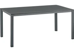 Best Garten-Essgruppe, anthrazit/anthrazit, Kettalux-Plus Dining-Tisch 160x95cm, 4 Klappstühle Altura Garten-Essgruppen|Aluminium-Gartenmöbel