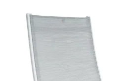 Best Garten-Essgruppe, hellgrau/weiß, Aluminium/Outdoorgewebe, Ausziehbar 180/240 x 100 cm, 8 Klappstühle Garten-Essgruppen|Aluminium-Gartenmöbel