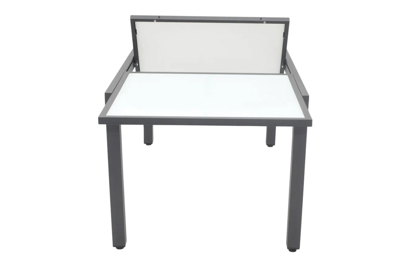 Hot Garten-Essgruppe mit 6 Stühlen, anthrazit/weiß, Alu/Textilene, ausziehbar & klappbar, robust & witterungsbeständig Garten-Essgruppen|Aluminium-Gartenmöbel