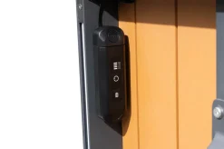 Best Garten-Essgruppe mit LED-Beleuchtung, anthrazit/natur, Aluminium/Holzimitat/Textilene, 240 x 100 cm Tisch, 4 Klappstühle Garten-Essgruppen|Aluminium-Gartenmöbel