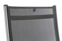 New Garten-Essgruppe, silber/anthrazit, Kettalux-Plus Dining-Tisch 160x95cm, 4 Klappstühle BasicPlus Garten-Essgruppen|Aluminium-Gartenmöbel