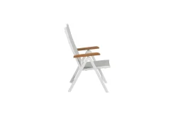 Sale Garten-Essgruppe, weiß matt/hellgrau, Alu/Textilene, Ausziehtisch 180/240 x 100 cm, 8x Klappstuhl Garten-Essgruppen|Aluminium-Gartenmöbel