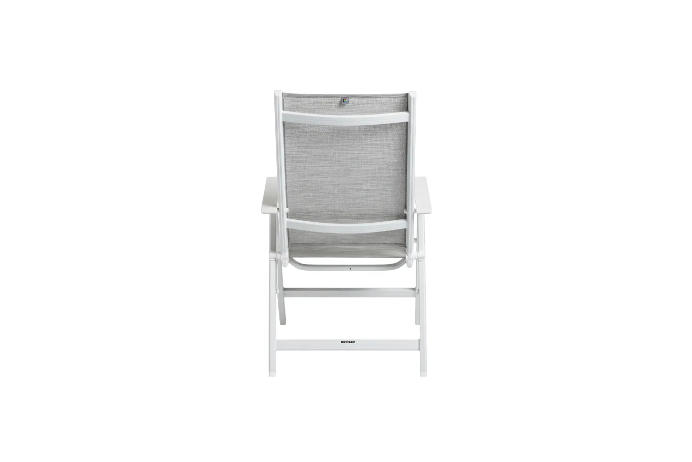 New Garten-Essgruppe, weiß matt/hellgrau, Aluminium/Outdoorgewebe/Glas, Ausziehbar, 180/240 x 100 cm Tisch, 4 Klappstühle, 2 Stapelstühle Garten-Essgruppen|Aluminium-Gartenmöbel