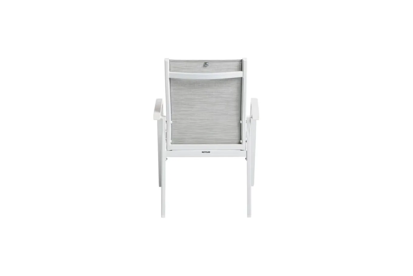 New Garten-Essgruppe, weiß matt/hellgrau, Aluminium/Outdoorgewebe/Glas, Ausziehbar, 180/240 x 100 cm Tisch, 4 Klappstühle, 2 Stapelstühle Garten-Essgruppen|Aluminium-Gartenmöbel
