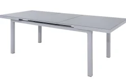 Sale Granada Garten-Essgruppe, 8 Personen, ausziehbarer Tisch 180–240 cm, Aluminium/Textilene, Teak FSC®-zertifiziert Garten-Essgruppen