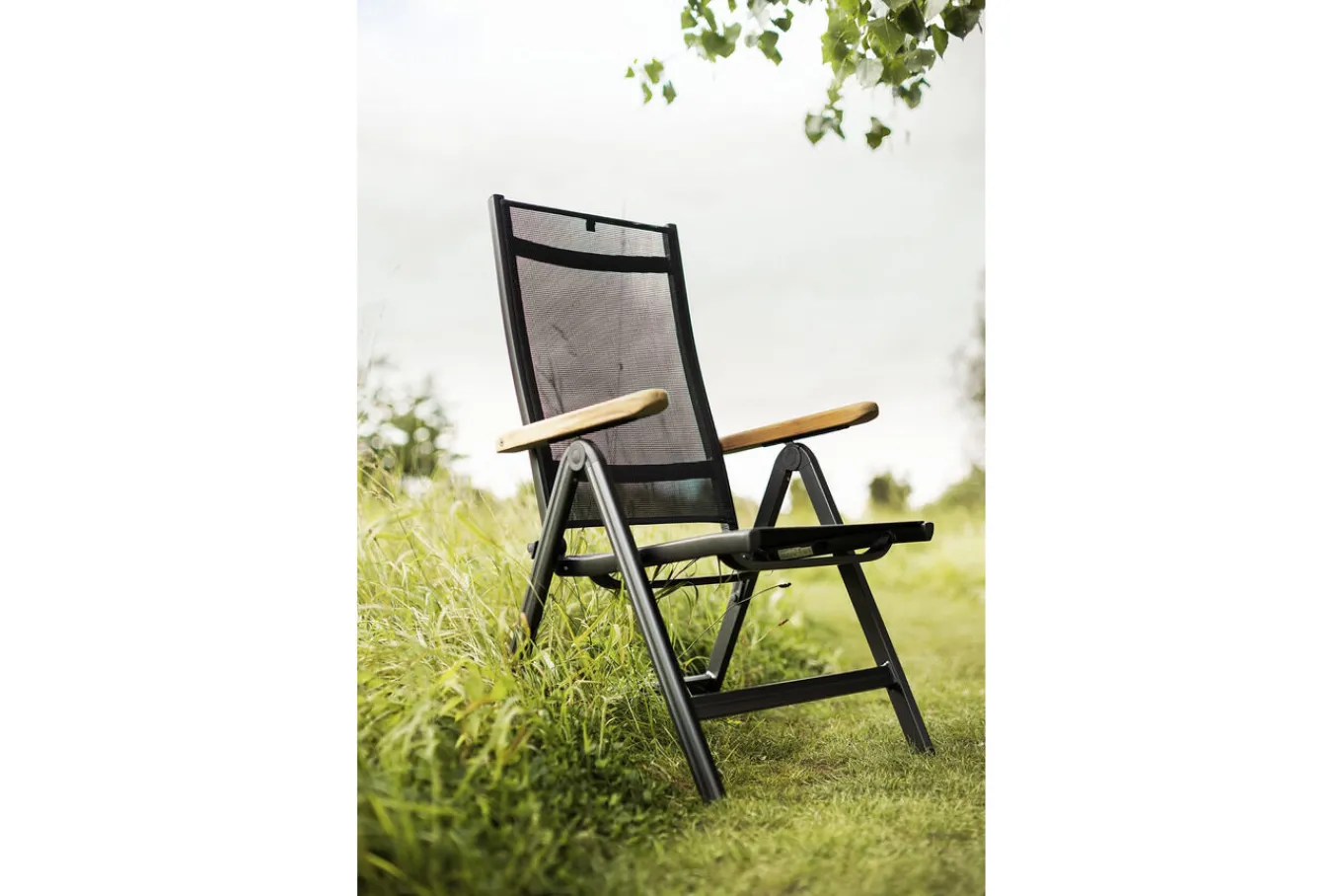 Best Granada Gartengarnitur, Anthrazit, Alu/Spraystone, Esstisch 160x95 cm, 4 Stapelsessel, 2 Klappstühle Garten-Essgruppen|Aluminium-Gartenmöbel