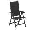 Discount KETTALUX-PLUS/Basic Plus Padded Sitzgruppe, anthrazit, Alu/Textilene, Tisch 160x95 cm, 4 Klappstühle Aluminium-Gartenmöbel