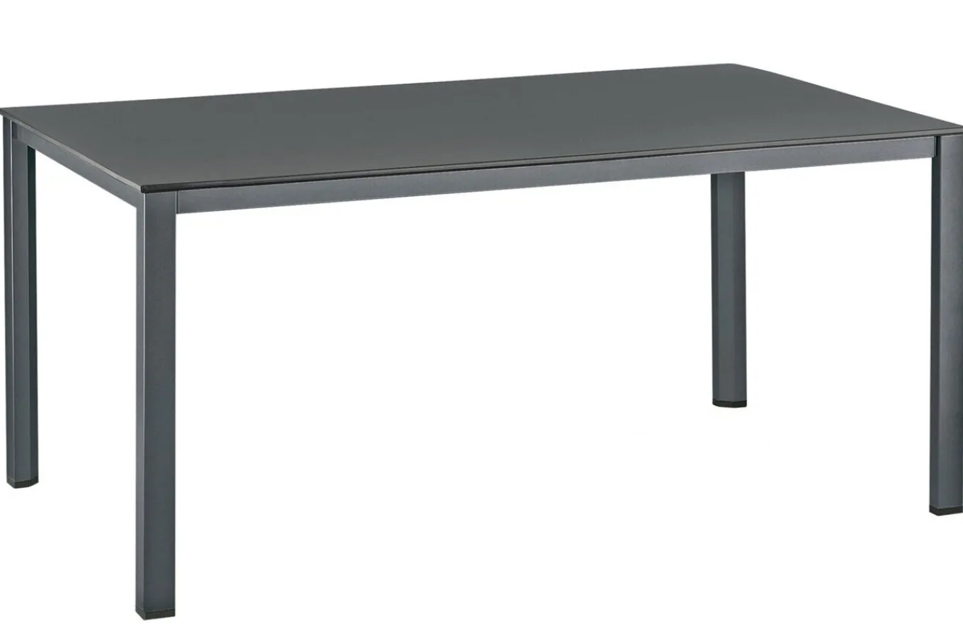 Sale KETTALUX-PLUS/Basic Plus Sitzgruppe, anthrazit, Alu/Textilene, Tisch 160x95 cm, 6 Klappstühle Garten-Essgruppen|Aluminium-Gartenmöbel