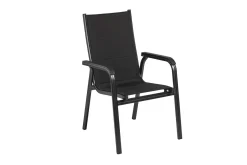 Clearance KETTALUX-PLUS/Basic Plus Padded Sitzgruppe, anthrazit, Alu/Textilene, Tisch 160x95 cm, 6 Personen, gepolsterte Sitz - und Rückenfläche Garten-Essgruppen|Aluminium-Gartenmöbel