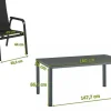 Hot KETTALUX-PLUS/Basic Plus Padded Sitzgruppe, anthrazit, Alu/Textilene, Tisch 160x95 cm, 4 Personen, gepolsterte Sitz - und Rückenfläche Garten-Essgruppen|Aluminium-Gartenmöbel