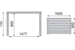 Discount Kettalux-Plus Dining-Tisch, anthrazit/anthrazit, Alu, 160x95cm, 0301821-7000 Gartentische|Aluminium-Gartenmöbel