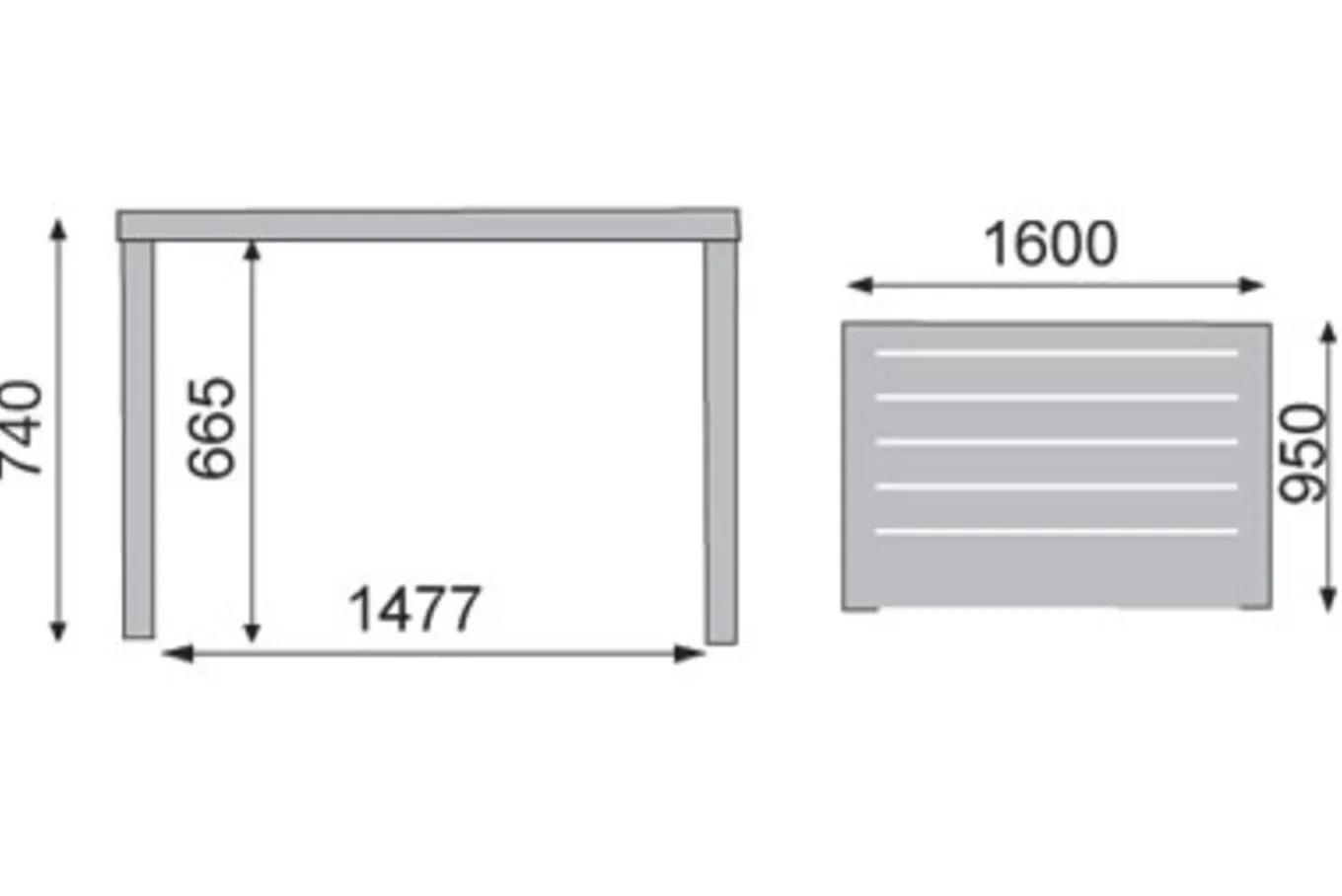 Discount Kettalux-Plus Dining-Tisch, anthrazit/anthrazit, Alu, 160x95cm, 0301821-7000 Gartentische|Aluminium-Gartenmöbel