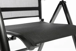 New KETTALUX-PLUS/Legato Curve Sitzgruppe, anthrazit, Alu/Textilene, Tisch 160x95 cm, 6 Klappstühle Garten-Essgruppen|Aluminium-Gartenmöbel