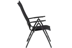 Clearance KETTALUX-PLUS/Legato Curve Sitzgruppe, anthrazit, Alu/Textilene, Tisch 160x95 cm, 4 Klappstühle Garten-Essgruppen|Aluminium-Gartenmöbel