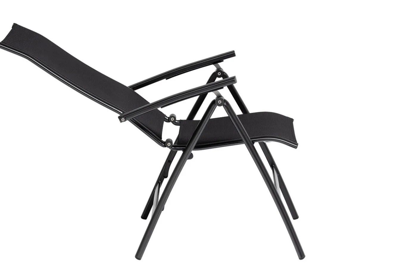 Online Legato Curve Klappstuhl, anthrazit, Alu/Textilene, 0302301-7000, verstellbare Rückenlehne Aluminium-Gartenmöbel|Gartenstühle & Gartensessel