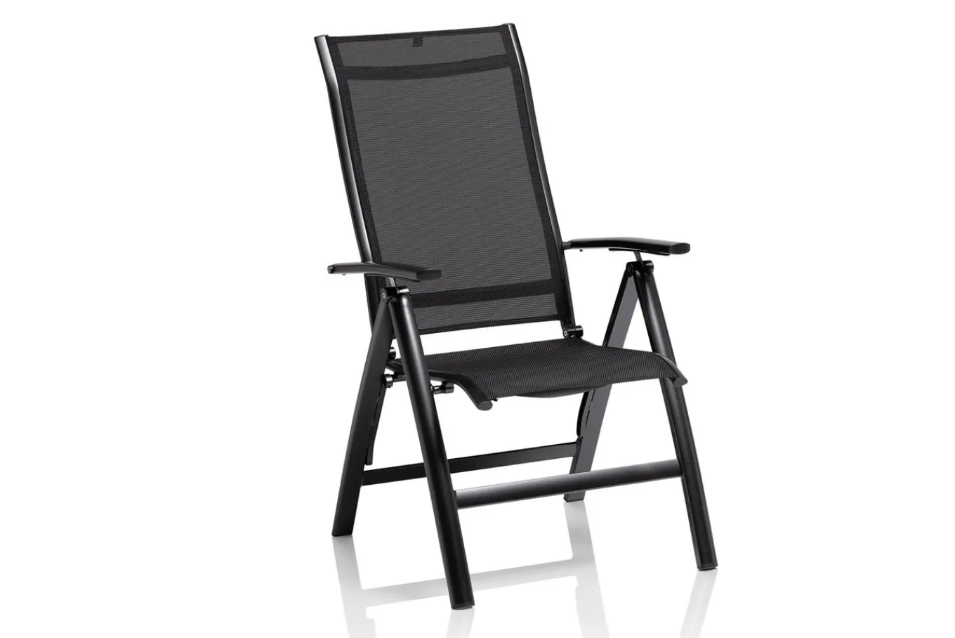 Online Legato Curve Klappstuhl, anthrazit, Alu/Textilene, 0302301-7000, verstellbare Rückenlehne Aluminium-Gartenmöbel|Gartenstühle & Gartensessel