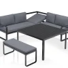 Online Ocean Dining-Lounge, anthrazit/grau, 223 x 200 cm, inkl. Kissen, 0320831-7100 Garten-Essgruppen|Aluminium-Gartenmöbel
