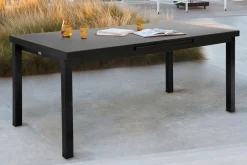 Sale Premium/Granada Garten-Essgruppe, anthrazit/grau, Alu/Glas, Ausziehtisch 180/240x100cm, 6 Stapelsessel Garten-Essgruppen|Aluminium-Gartenmöbel