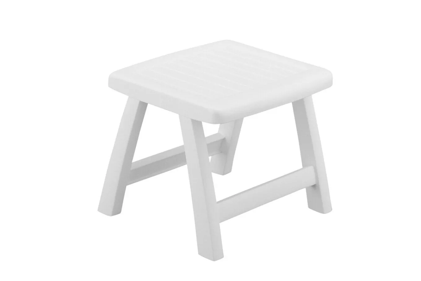 Hot Roma Hocker, weiß, Kunststoff, 48 x 46 x 38 cm, 01038-000 Gartenstühle & Gartensessel
