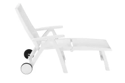 Discount Roma Rollliege, weiß, Kunststoff, 185 x 71 x 40,5 cm, 01638-000 Gartenliegen