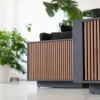 Outlet Aztec Plus Gartenlounge, natur/schwarz, Alu/Polyester/Holzimitat, pulverbeschichtet, wetterbeständig, inkl. Kissen & Polster Gartenlounge|Aluminium-Gartenmöbel