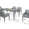Best Styelo Garten-Essgruppe, mineralgrau/anthrazit, Alu/Keramik/Polyester, 180 x 90 cm, inkl. Kissen Garten-Essgruppen