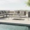 Suite Max Gartenlounge, anthrazit/taupe, Edelstahl/Textilene, abnehmbare Bezüge, wasserfest, rostfreies Material Gartenlounge|Edelstahl-Gartenmöbel