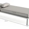 Online Suite Sun Gartenliegen-Set, beige/taupe, Edelstahl/Textilene, verstellbar, UV-beständig, inkl. Kissen, abnehmbare Bezüge Edelstahl-Gartenmöbel|Gartenliegen