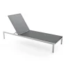Suite Sun Lounger Compact Gartenliege, grau/taupe, Edelstahl/Textilene, rostfreies Material, UV-beständig, inkl. Kissen Edelstahl-Gartenmöbel|Gartenliegen