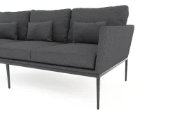 Discount Vinez Gartenlounge, graphitgrau, Alu/Glas, abnehmbare Bezüge, pulverbeschichtet, witterungsbeständig Gartenlounge|Aluminium-Gartenmöbel