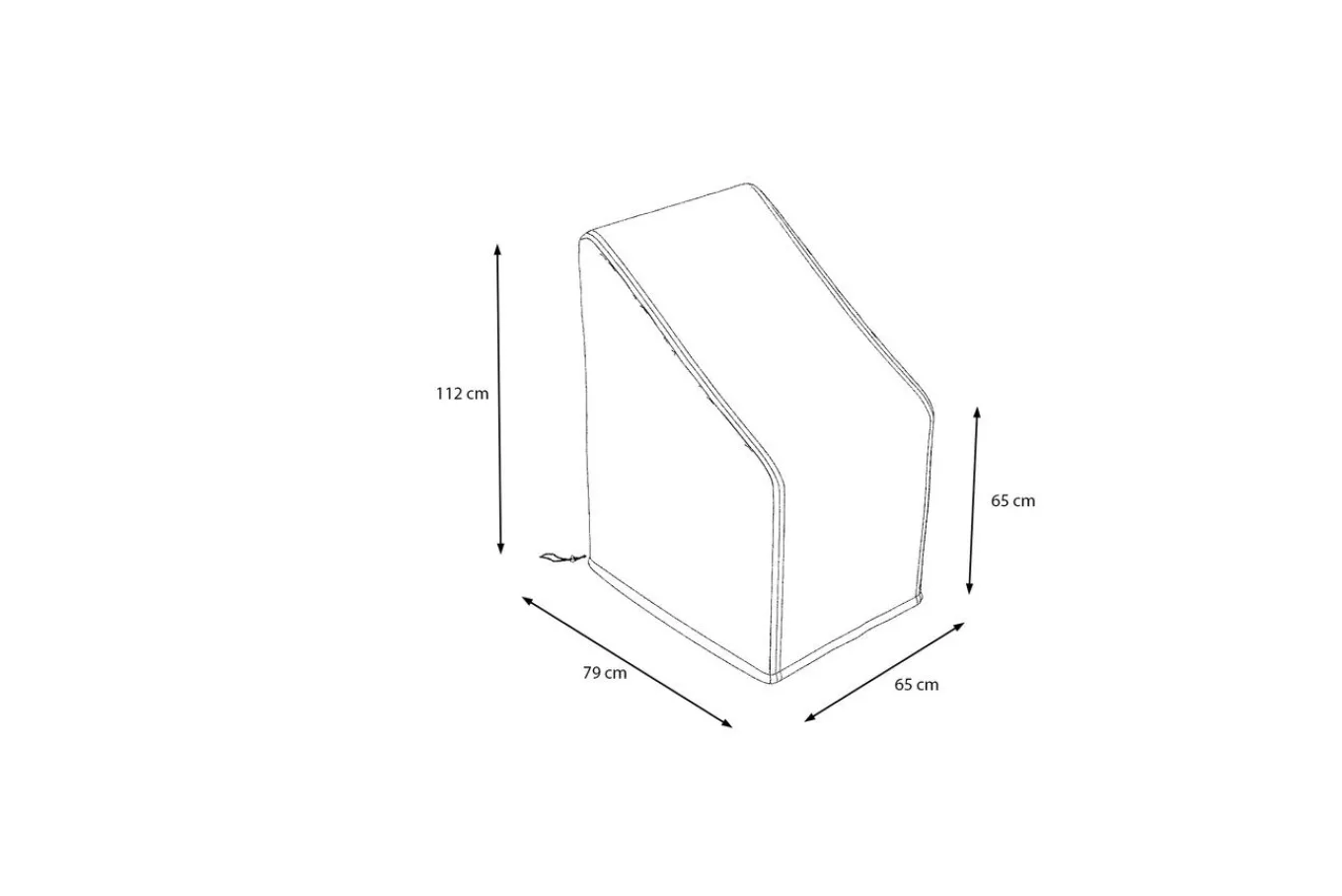 Hot Abdeckhaube für Dining-Sessel, schwarz, Polyester, TPU 420D Ripstop-Gewebe, 65 x 79 x 65/112 cm, mit Zugband Schutzhüllen