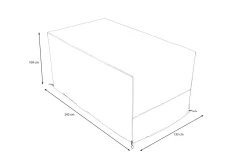 Sale Abdeckhaube für Esstischgarnitur, schwarz, Polyester, TPU 420D Ripstop-Gewebe, 245 x 135 x 109 cm, mit Zugband Schutzhüllen