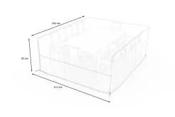 Hot Abdeckhaube für Garten-Essgruppen, schwarz, Ripstop-Gewebe/Polyester, 252 x 212 x 92 cm, wasserabweisend, UV-Schutz Schutzhüllen