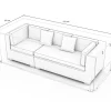 Hot Abdeckhaube für Gartenlounges, schwarz, Ripstop-Gewebe/Polyester, 212 x 87 x 68 cm, wasserabweisend, UV-Schutz Schutzhüllen