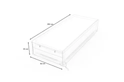 Online Abdeckhaube für Gartenlounges, schwarz, Ripstop-Gewebe/Polyester, 202 x 82 x 35 cm, wasserabweisend, mit Reißverschluss, UV-Schutz Schutzhüllen