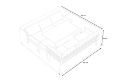 New Abdeckhaube für Gartenlounges, schwarz, Ripstop-Gewebe/Polyester, 230 x 220 x 80 cm, wasserabweisend, UV-Schutz Schutzhüllen