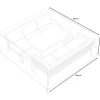 Discount Abdeckhaube für Gartenlounges, schwarz, Ripstop-Gewebe/Polyester, 249 x 249 x 70 cm, wasserabweisend, UV-Schutz Schutzhüllen