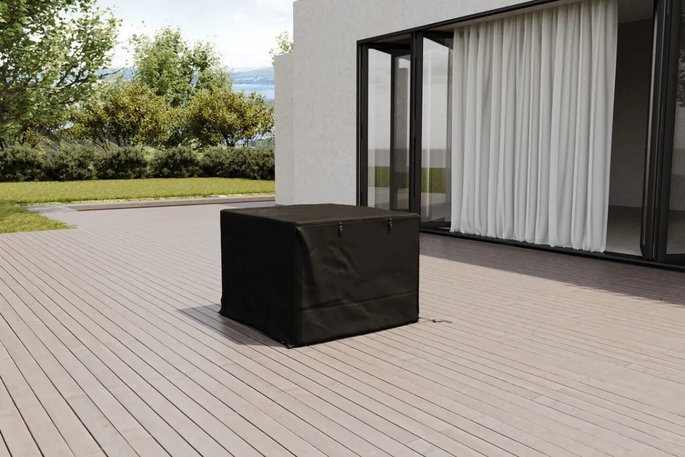 Best Abdeckhaube für Gartenlounges, schwarz, Ripstop-Gewebe/Polyester, 92 x 87 x 68 cm, wasserabweisend, UV-Schutz Schutzhüllen