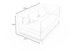 Sale Abdeckhaube für Gartenlounges, schwarz, Ripstop-Gewebe/Polyester, 154 x 87 x 68 cm, wasserabweisend, UV-Schutz Schutzhüllen