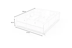 Hot Abdeckhaube für Gartenlounges, schwarz, Ripstop-Gewebe/Polyester, 239 x 157 x 68 cm, wasserabweisend, UV-Schutz Schutzhüllen