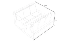 Best Abdeckhaube für Gartenlounges, schwarz, Ripstop-Gewebe/Polyester, 212 x 212 x 117 cm, wasserabweisend, mit Reißverschluss, UV-Schutz Schutzhüllen