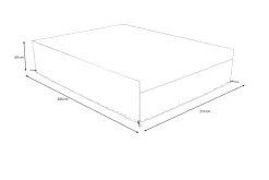 Hot Abdeckhaube für Gartenlounge, schwarz, Polyester, TPU 420D Ripstop-Gewebe, 208 x 210 x 60 cm, mit Kordelzug Schutzhüllen
